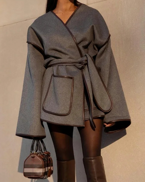 Elegant Vintage Belted Coat