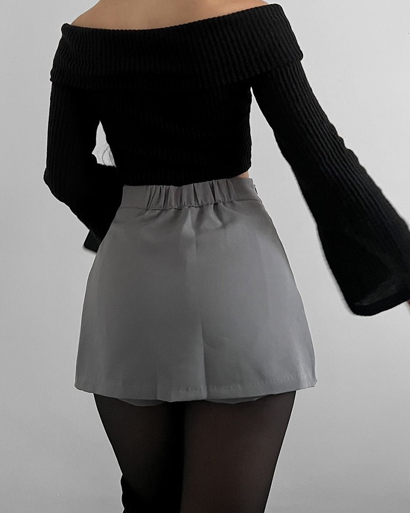 Front Slit Shorts Blazer Skirt (Pre-Sale)