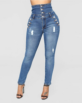 High Waist Power Slim Jeans