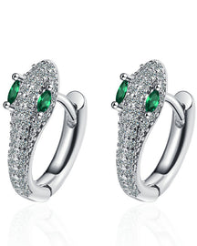 Artificial Diamond Snake Earrings