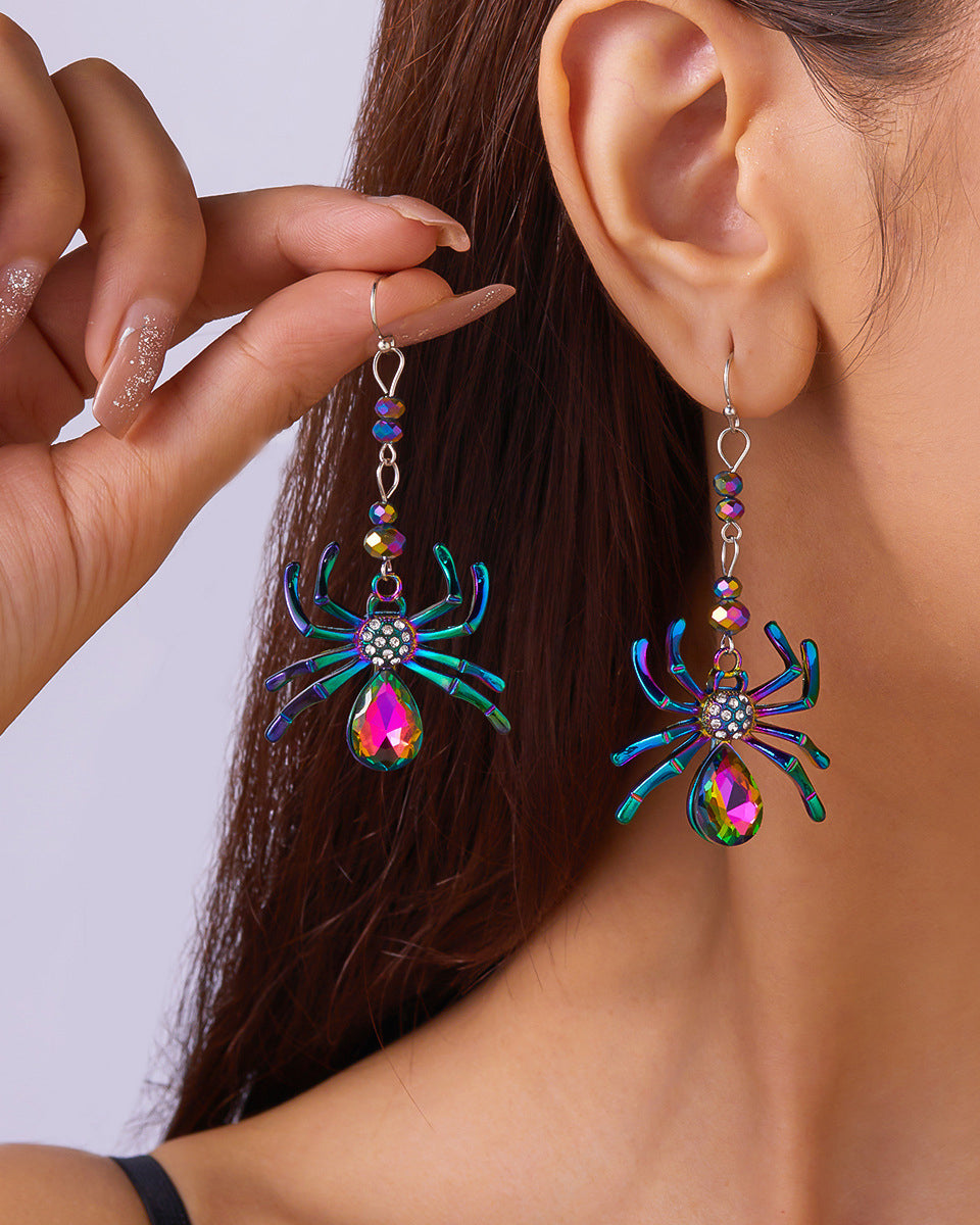 Dark Halloween Skull Skeleton Earrings