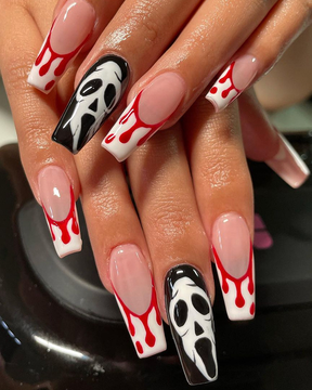 Halloween Funny Ghost Face Wearable Manicure