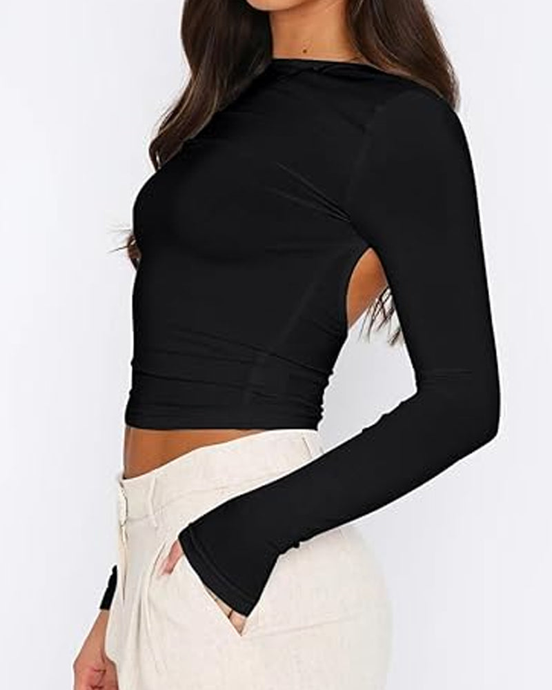 Reversible Long Sleeve T-Shirt Top