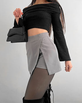 Front Slit Shorts Blazer Skirt (Pre-Sale)