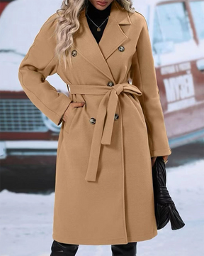 Trenchcoat mit dickem Revers und reinem Farbrevers