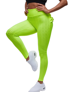 Ruffled High Waist Hip Lifting Slim Leggings