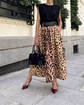 Leopard Print Temperament Skirt