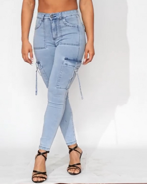 Multiple Bags Of Slim High-Waist Jeans  (Pre-Sale)