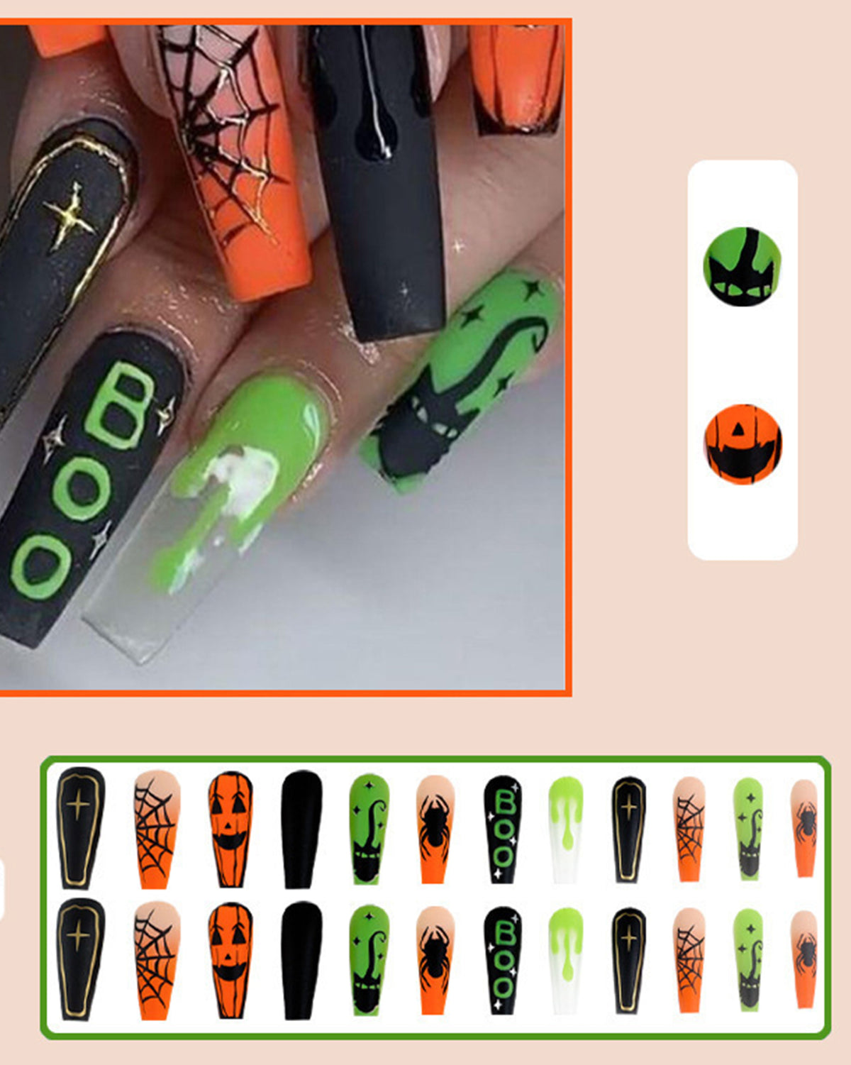 Halloween Face Nail Sticker