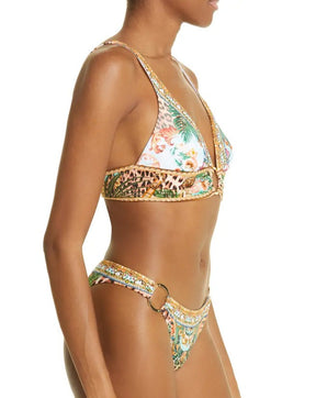 Bikini y pareo con estampado floral Vintage Court