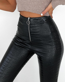 Autumn Winter Slim PU Leather Pants