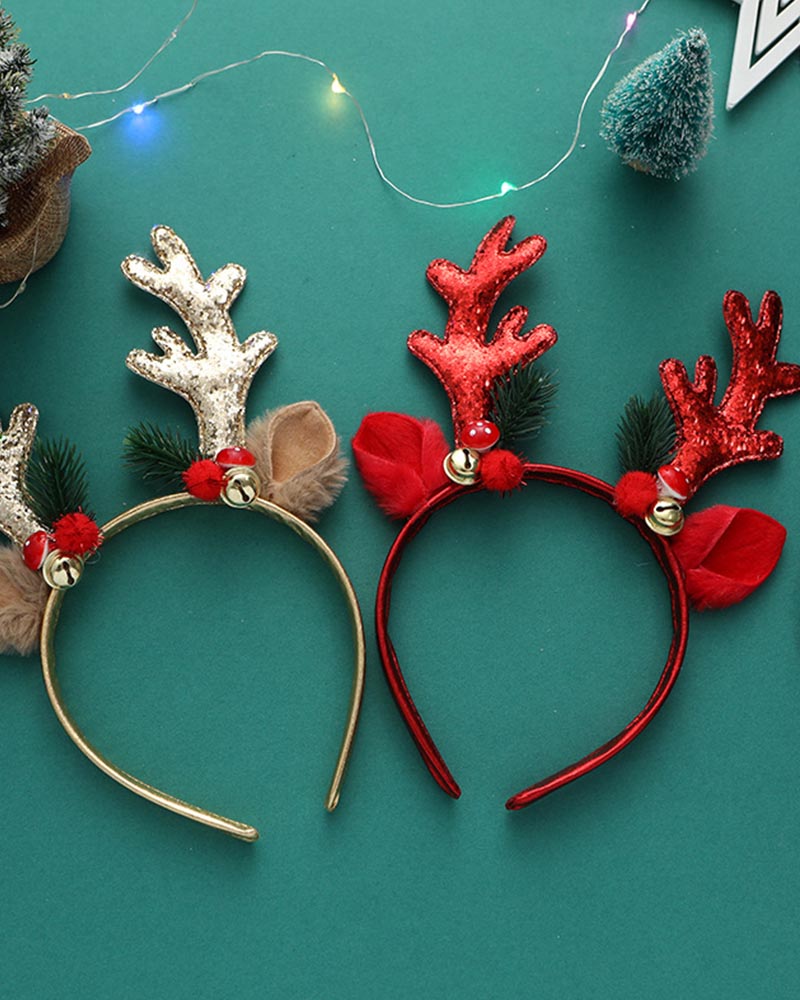 Christmas Elk Sequin Headband