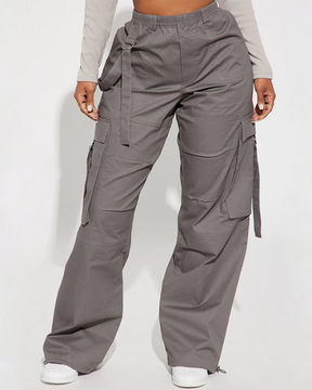 Multi-Pocket Elasticated Waist Cargo Pants