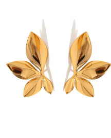 Pendientes de hojas y flores brillantes 