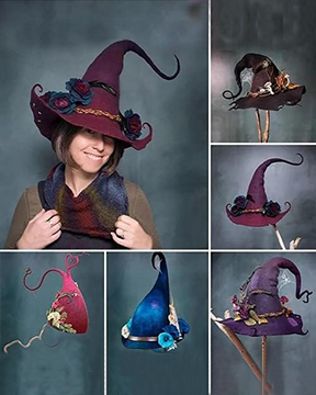 Halloween Decorative Felt Witch Hat