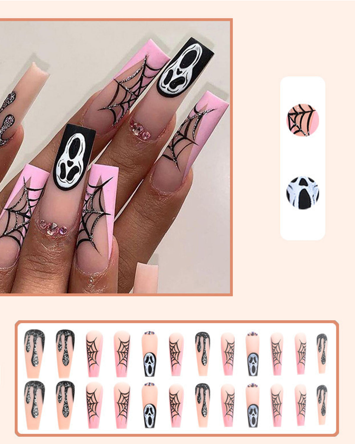 Halloween Face Nail Sticker