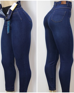 Jeans De Cintura Alta Con Super Lipo Spandex