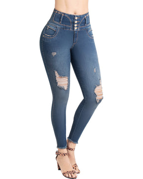 Jeans con Faja Levanta Glúteos Interna