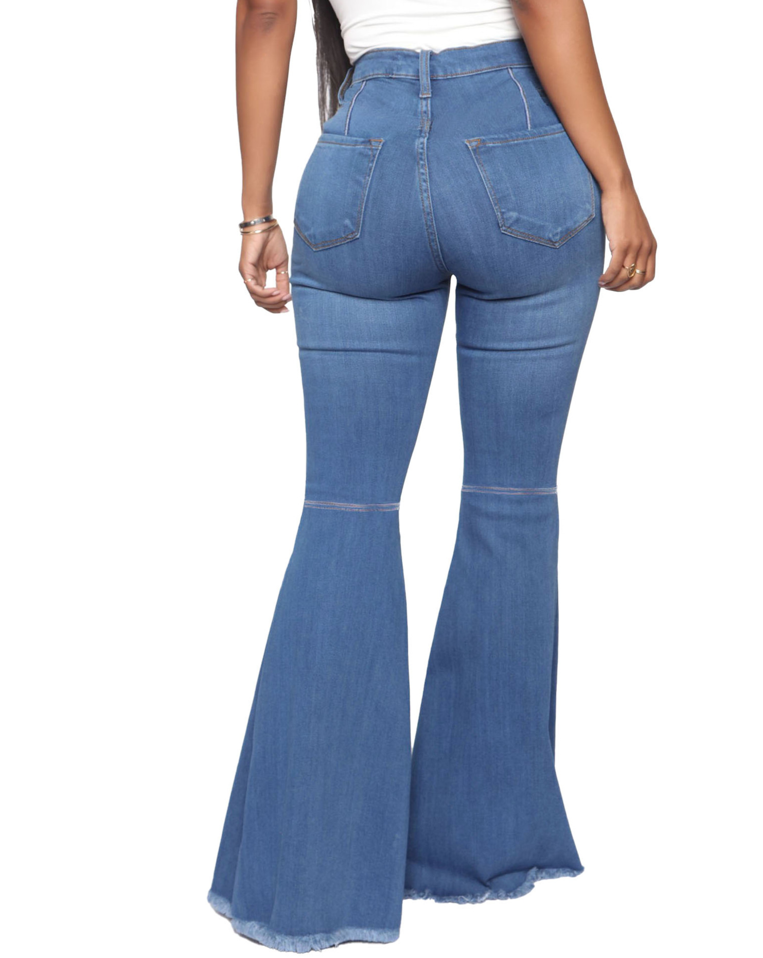 Slim-Fit-Stretch-Flare-Jeans mit hoher Taille und vielseitiger Passform