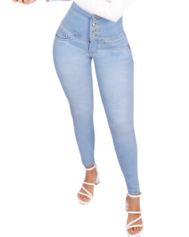 Jeans Adelgazantes Con Glúteos. Barriga y piernas flacas