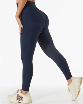 Hip Raise High Waist Bauch-Pfirsichhose, elastische Yogahose