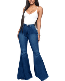 Slim-Fit-Stretch-Flare-Jeans mit hoher Taille und vielseitiger Passform