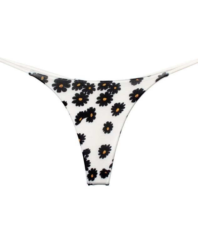 Tanga con espalda en T y estampado de leopardo para mujer