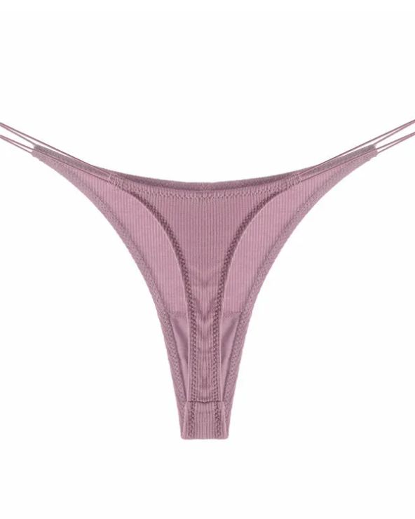 Female Breathable Double Strapes One-piece Thong