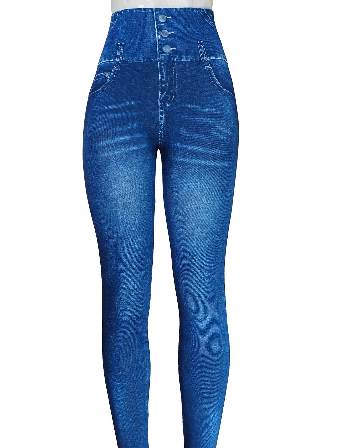 Jeggings tipo leggings scrunch de mezclilla sin costuras de bella azul