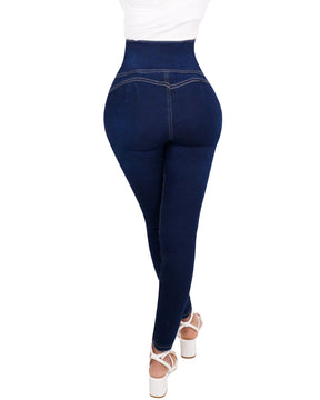 Jeans Adelgazantes Con Glúteos. Barriga y piernas flacas