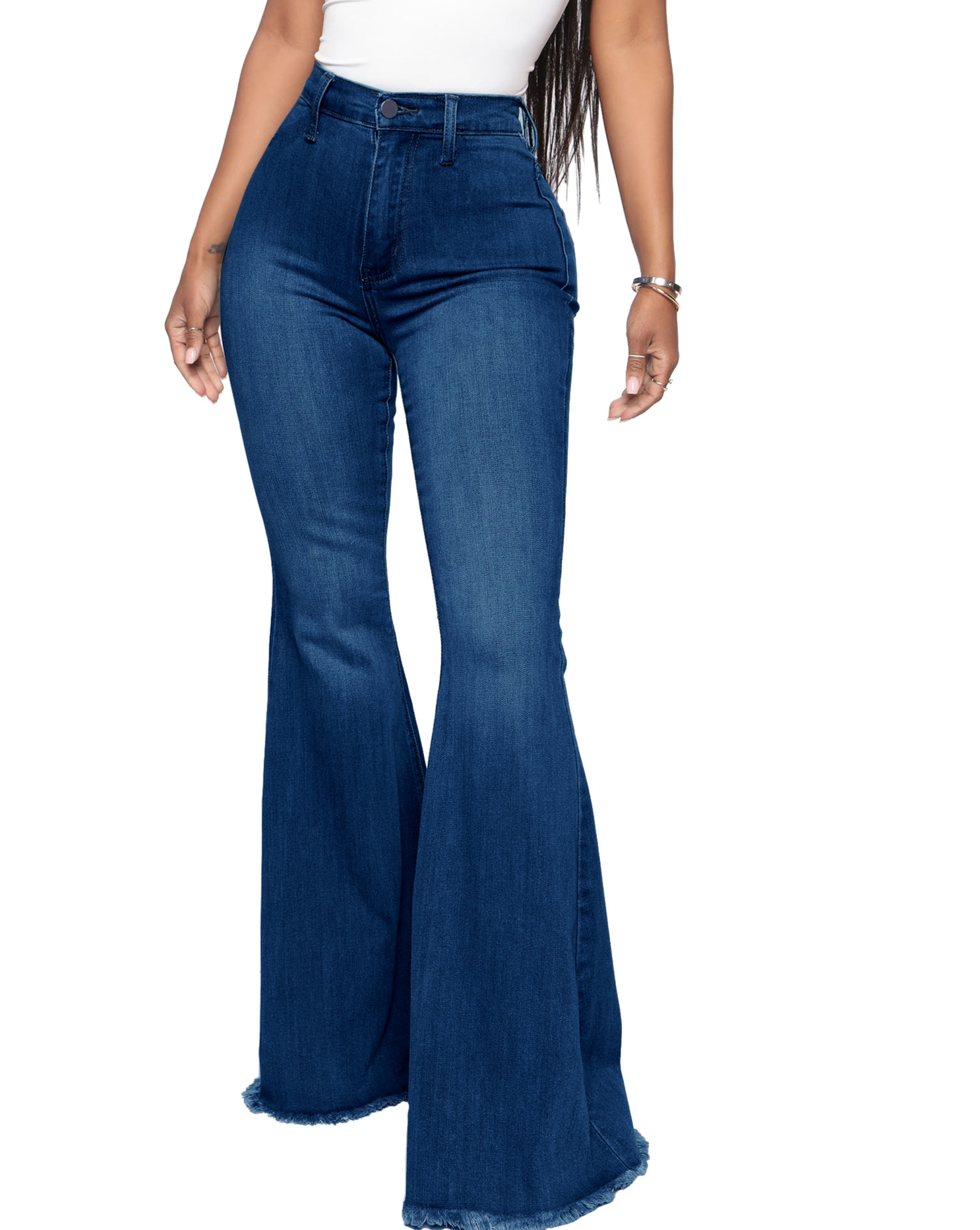 Slim-Fit-Stretch-Flare-Jeans mit hoher Taille und vielseitiger Passform