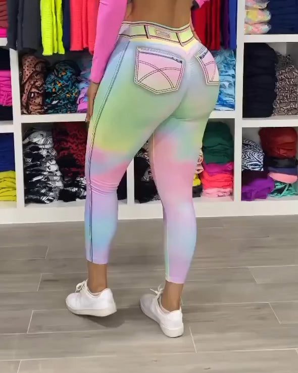 Regenbogen-Leggings