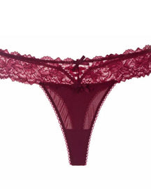 Female Mesh Solid Color Lace Underwears