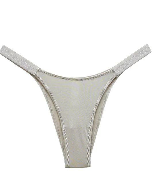 Female Glossy Dazzing Stripe T-back Underwears